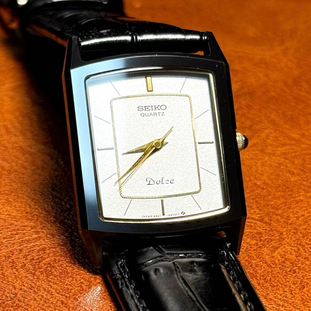 SEIKO Dolce 9521-5200 Ceramic Rectangular Quartz Watch