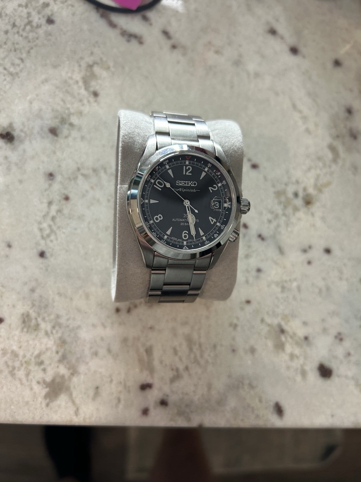 Seiko Prospex Alpinist Mechanical 39.5mm Black Dial Watch SPB505