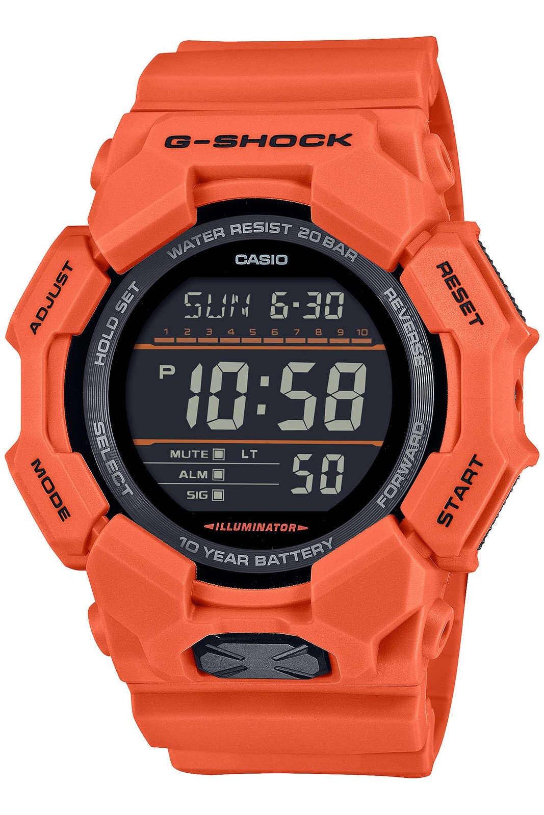 CASIO Long-Life Battery (Biomass Plastic) GD-010-4JF Men’s Orange