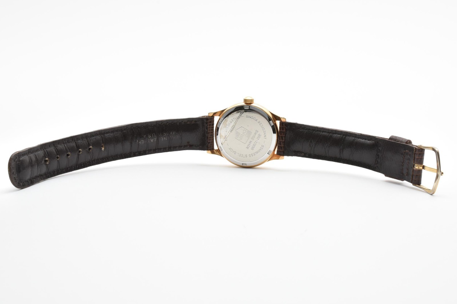 [NEAR MINT] ORIS Pointer Date 302-7285B 17Jewels Manual Gold White Men’s Watch