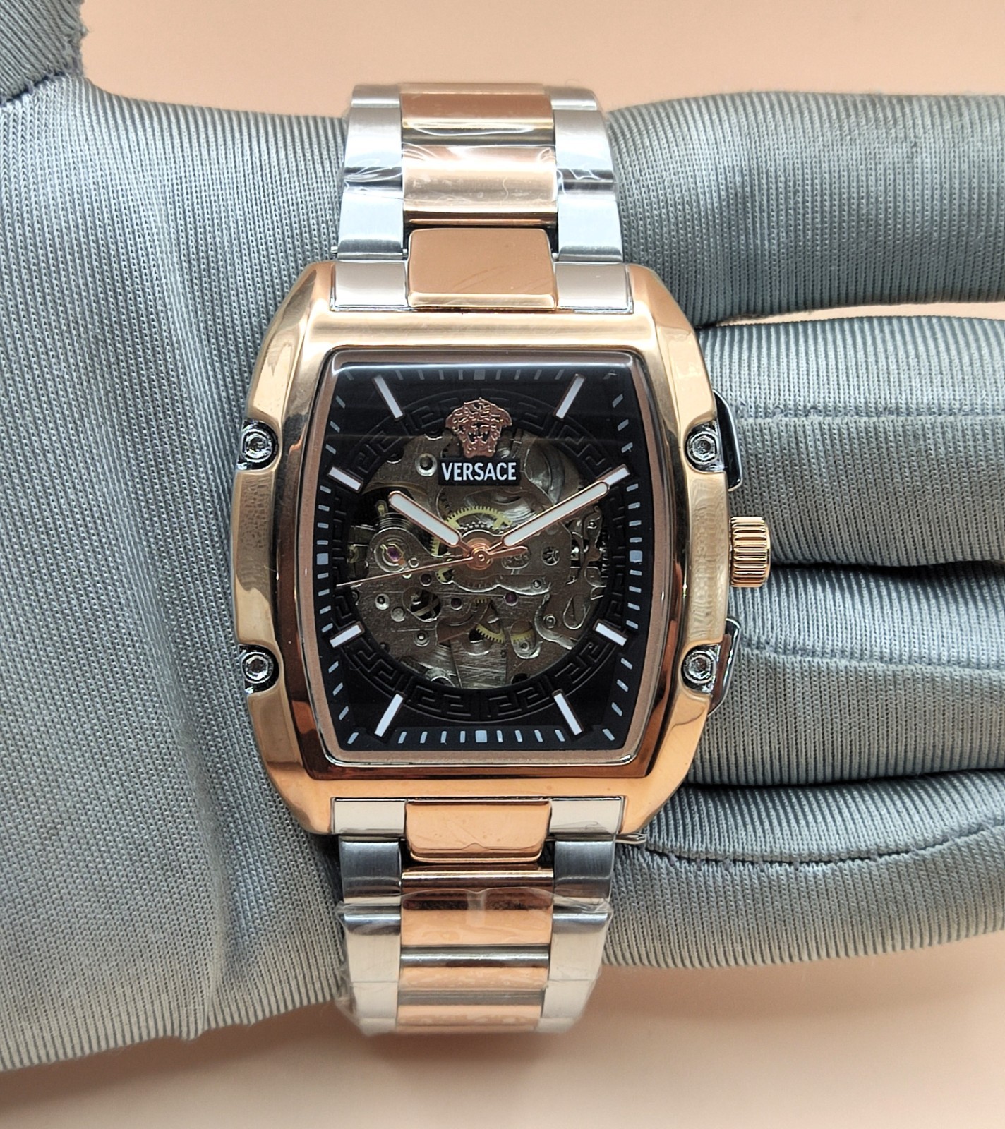 Amazing Versace Automatic Black Dial Analog Refurbished Men’s Wrist Watch
