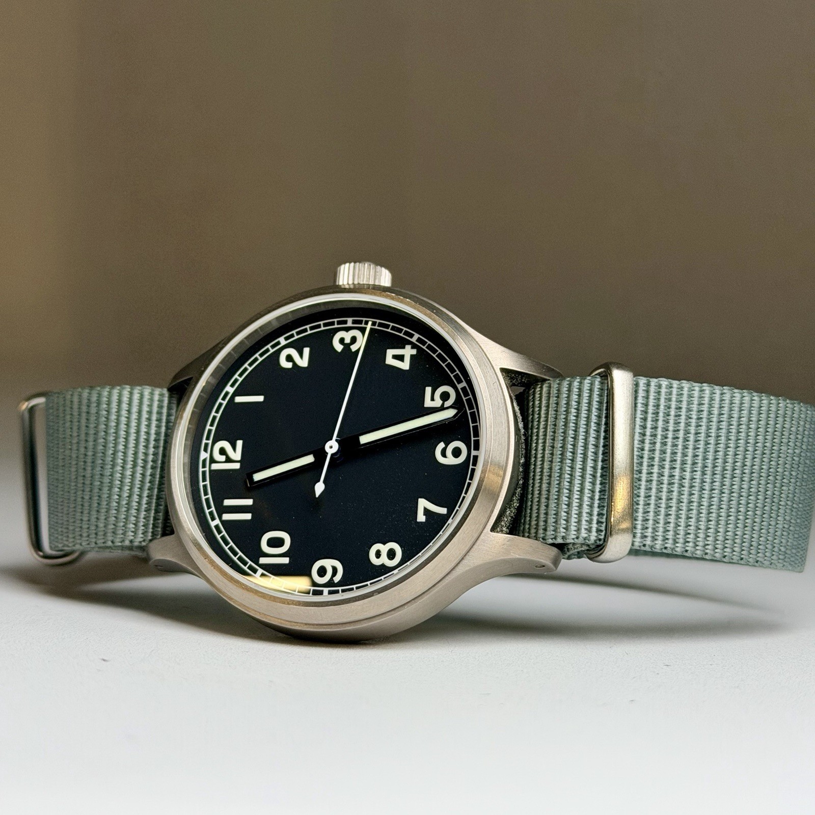 Maratac Titanium Field Automatic Military 39mm Men’s Watch Sapphire Black Dial