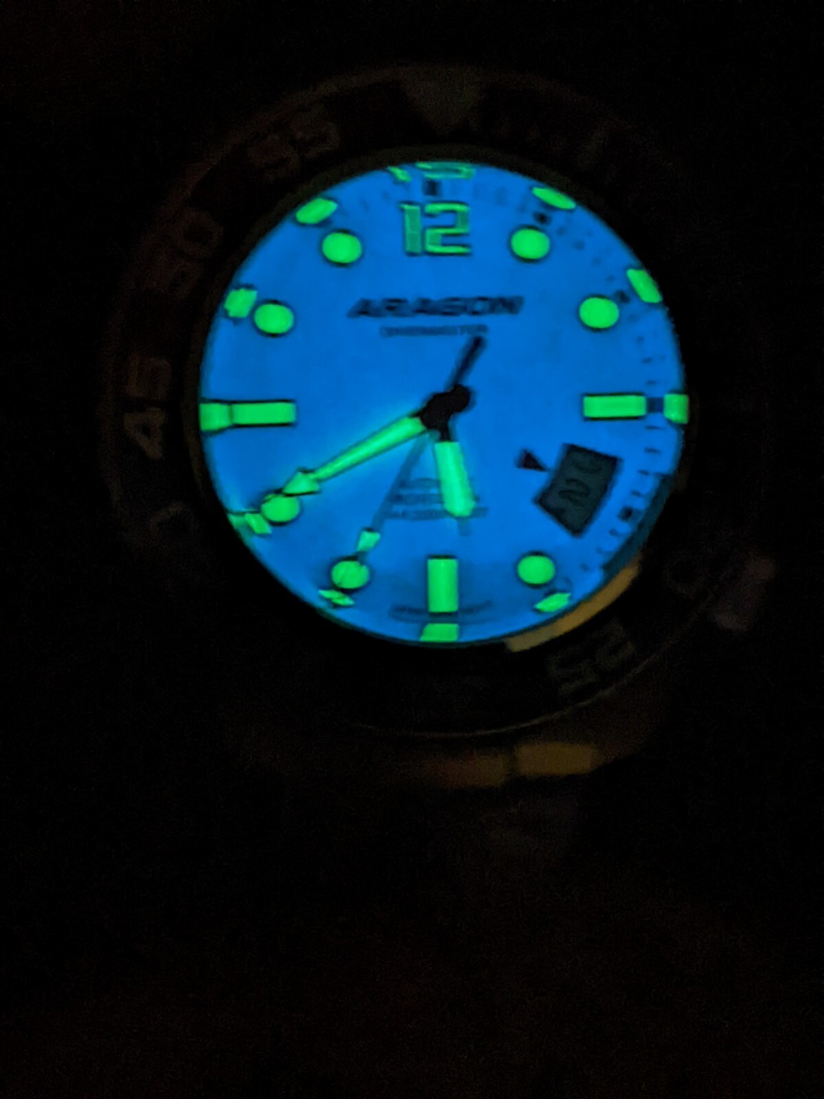 ARAGON Divemaster 3 Automatic Pepsi Red White Blue Watch 45mm A337WHT NH35