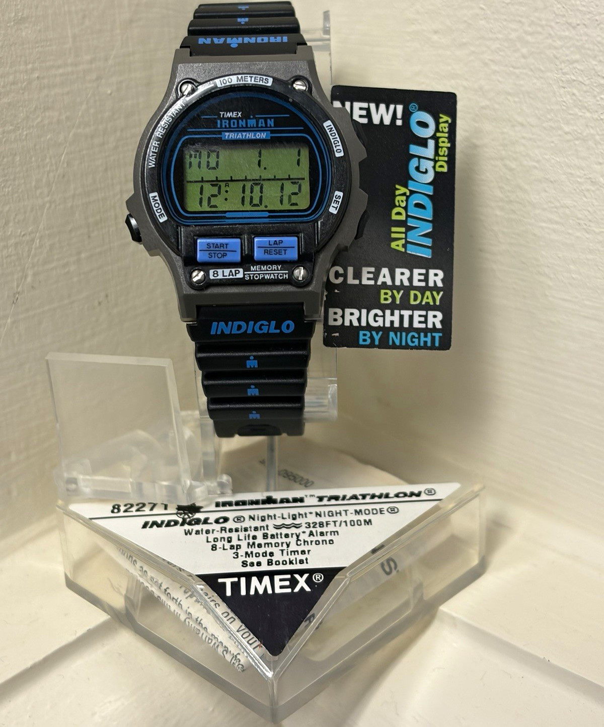 Vintage Timex Ironman Triathlon 8-Lap Watch Indiglo New In Box With New Battery
