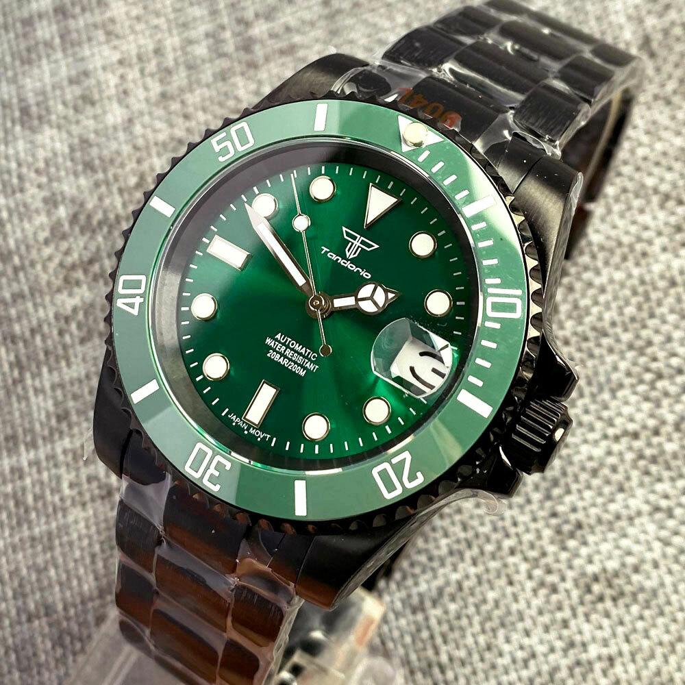 40mm Green Dial Sapphire Glass NH35 Ceramic Bezel Luminous Automatic Men’s Watch
