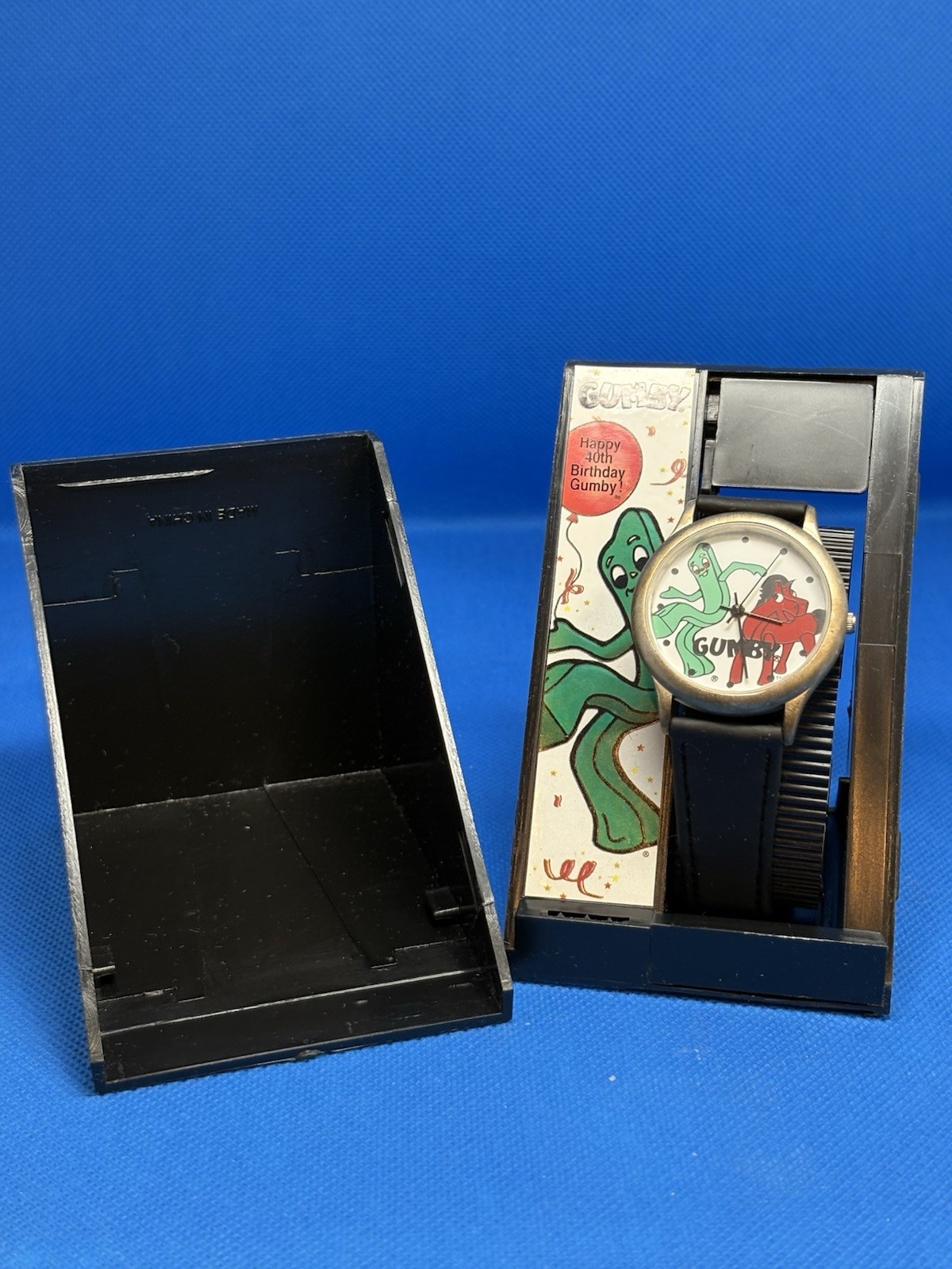 VTG Gumby and Pokey 40th anniversary wristwatch, NIB, no tags 1994, Prema Toy Co
