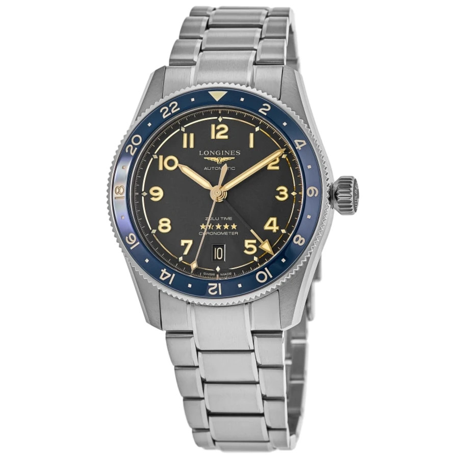 New Longines Spirit Zulu Time Anthracite Dial Steel Men’s Watch L3.802.4.60.6