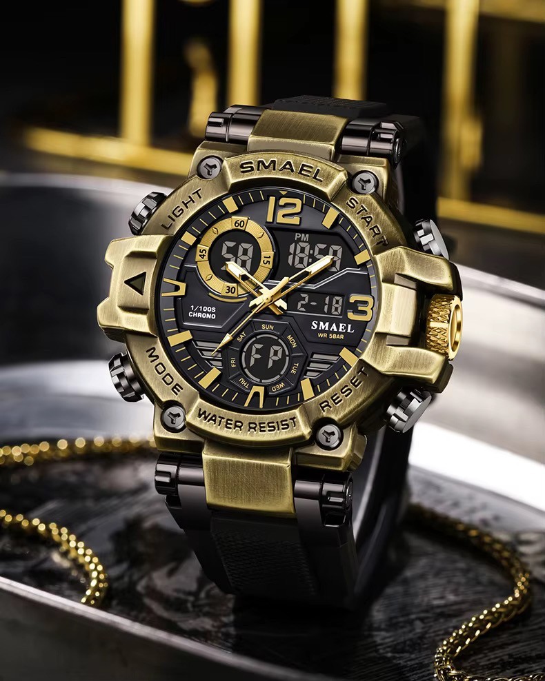 Oversized Chronograph Waterproof Digital Sport Shock Resistant WRIST WATCH 55mm