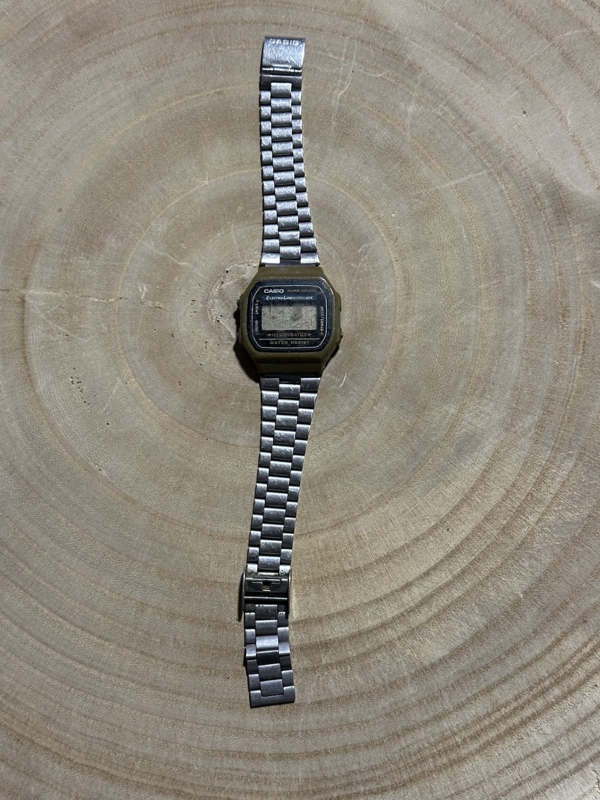 Vintage Casio Stainless Steel Digital Watch A168 Parts/Repair Only