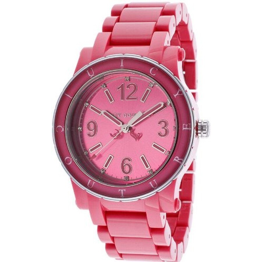 Juicy Couture HRH Hot Pink Acrylic Ladies Watch 1900804