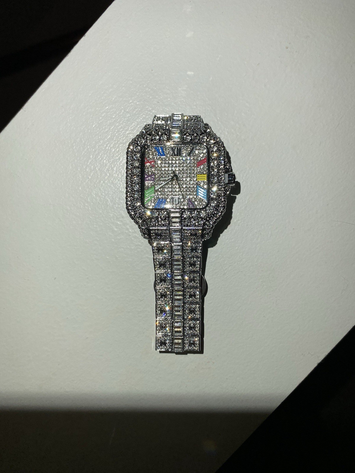 Moissanite VVS1 Quality Diamond Tested white Watch Iced Out