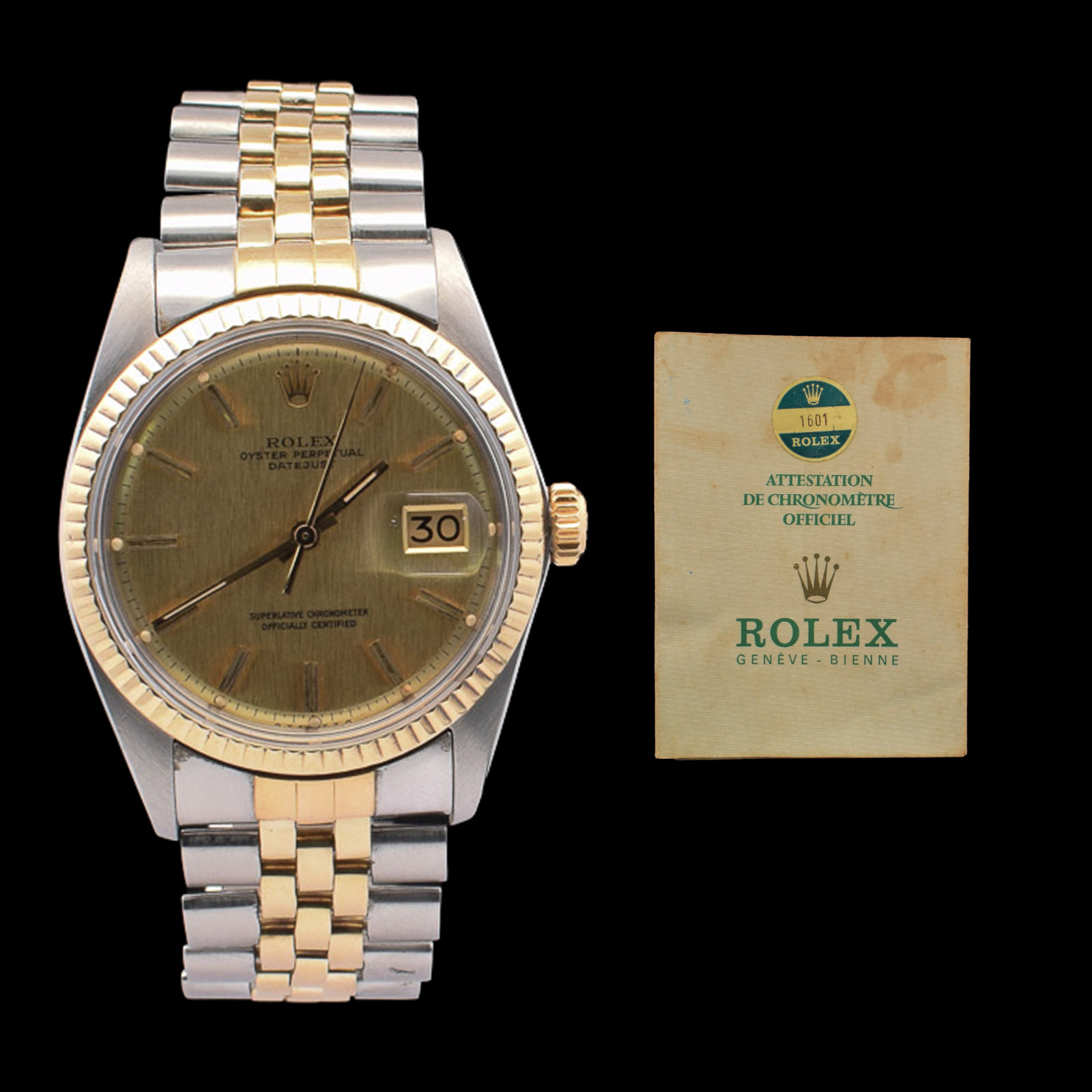 Rolex Datejust 36 | Two-Tone Sigma Linen Dial | Papers | Ref. 1601 | 3.51M-1973
