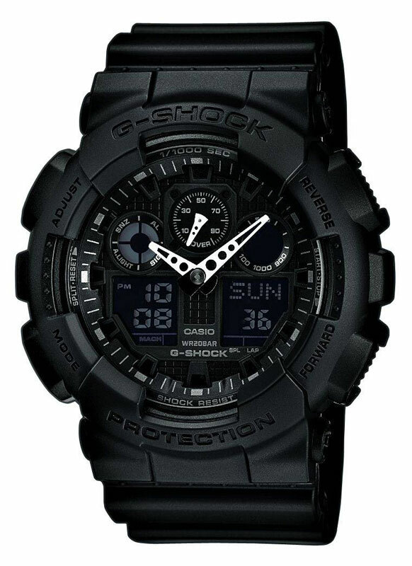 Casio Men’s Watch G-Shock Black Resin Strap Anti-Magnetic Ana-Digital GA100-1A1