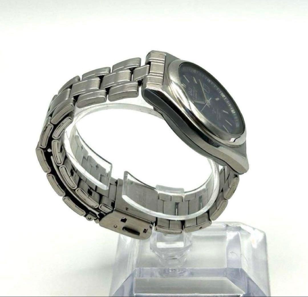 [Radio-controlled solar-powered] CITIZEN Q&Q Date Black Men’s Watch (Wor
