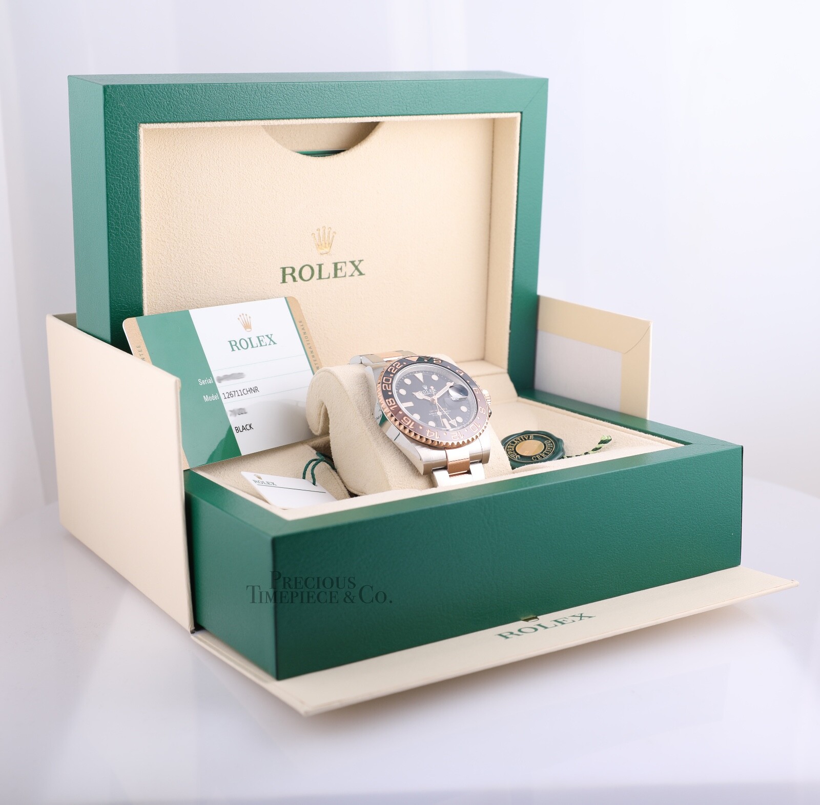 2019 Rolex GMT Master II 18k Rose Gold-Steel 40m ROOT BEER 126711CHNR