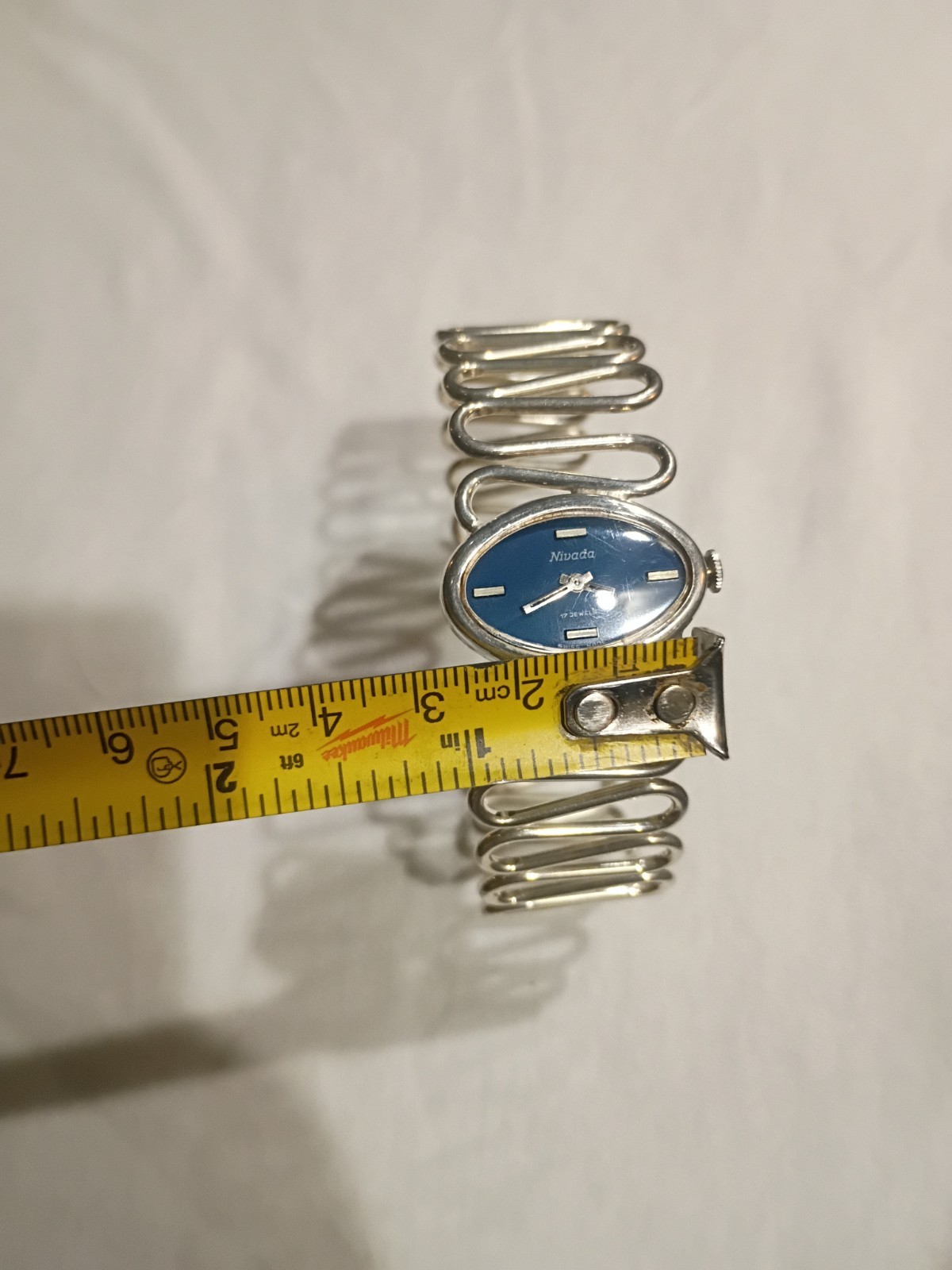 Nivada Grenchen & Andreas Daub Modernist .800 Silver Watch ( Running).