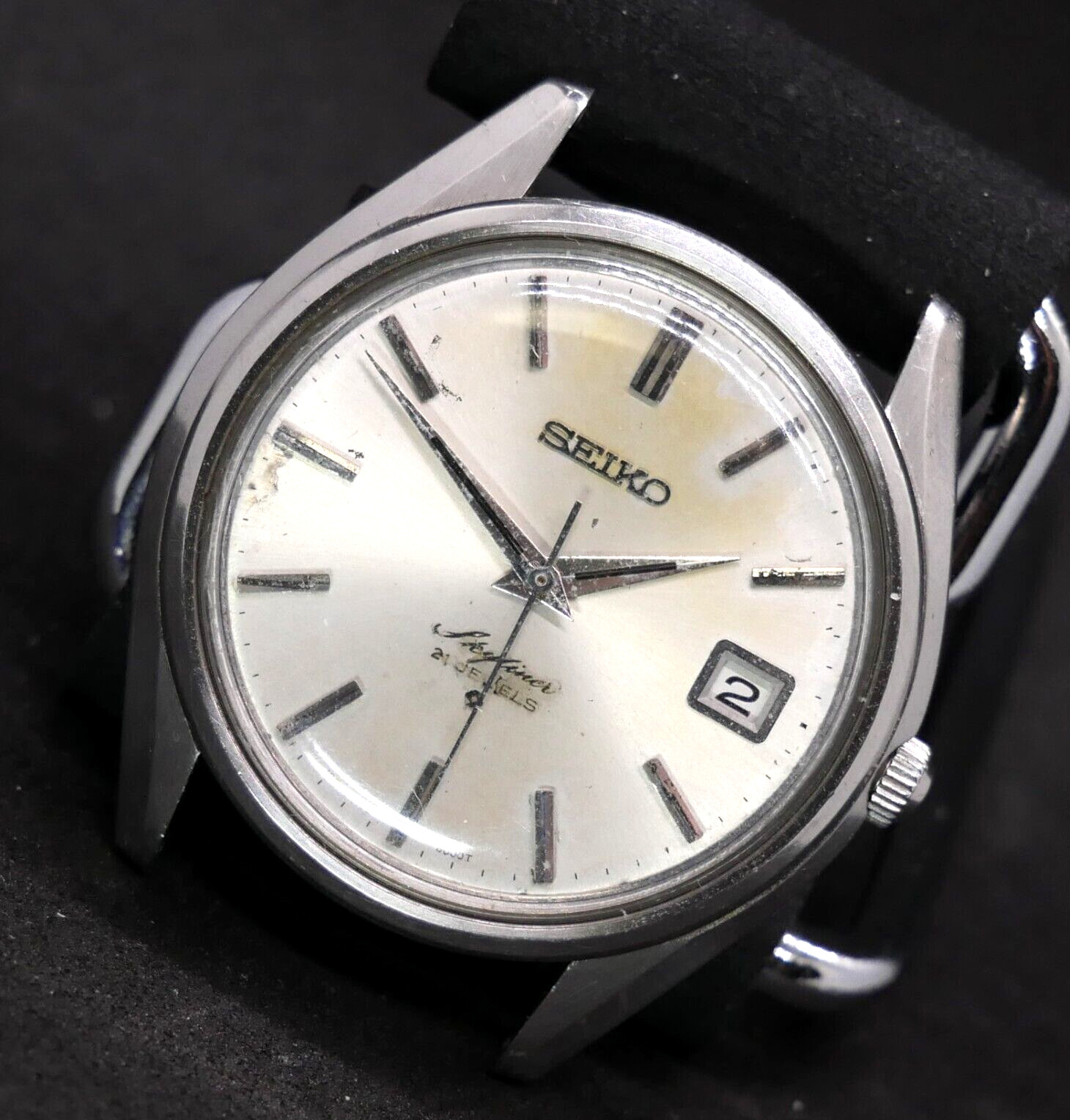Vintage Seiko Skyliner 6102-8000 Hand-winding Men’s 21J From Japan #213f
