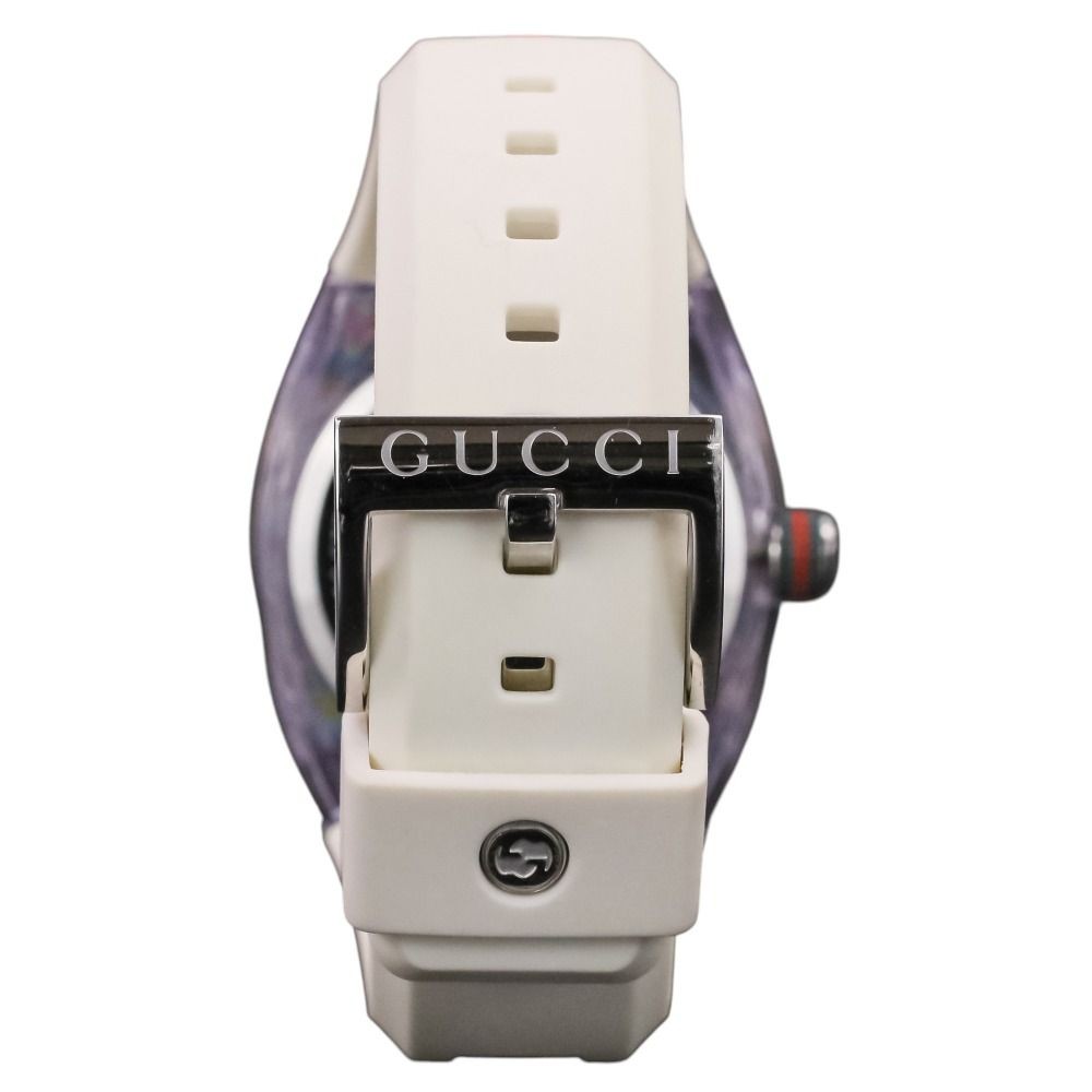 GUCCI Sink Interlocking G Watch 137.3 Silver Dial White Men’s Ladies Vintage Use