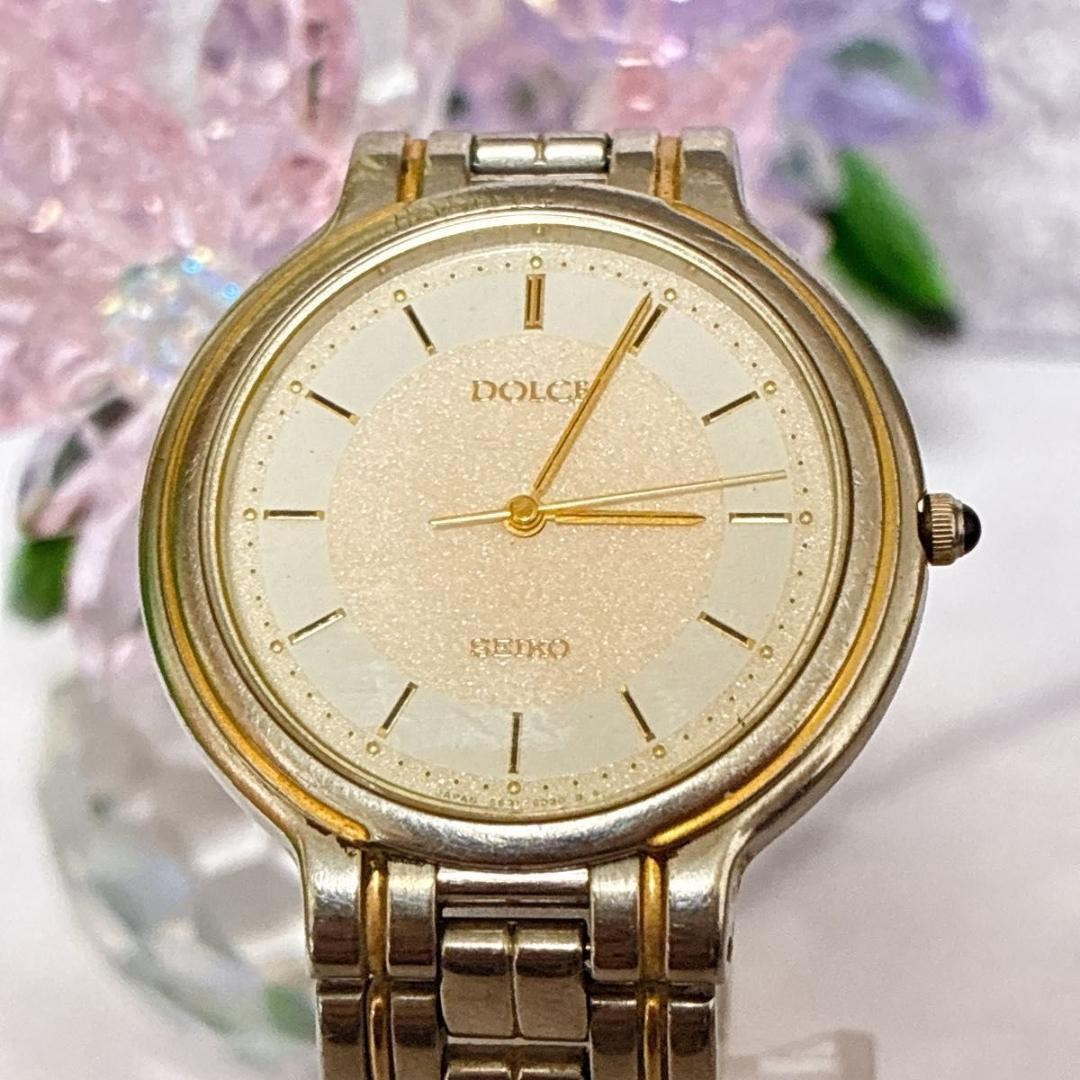 Working Seiko Dolce Quartz Watch, Battery Replaced, Glitter Dial, Vintage