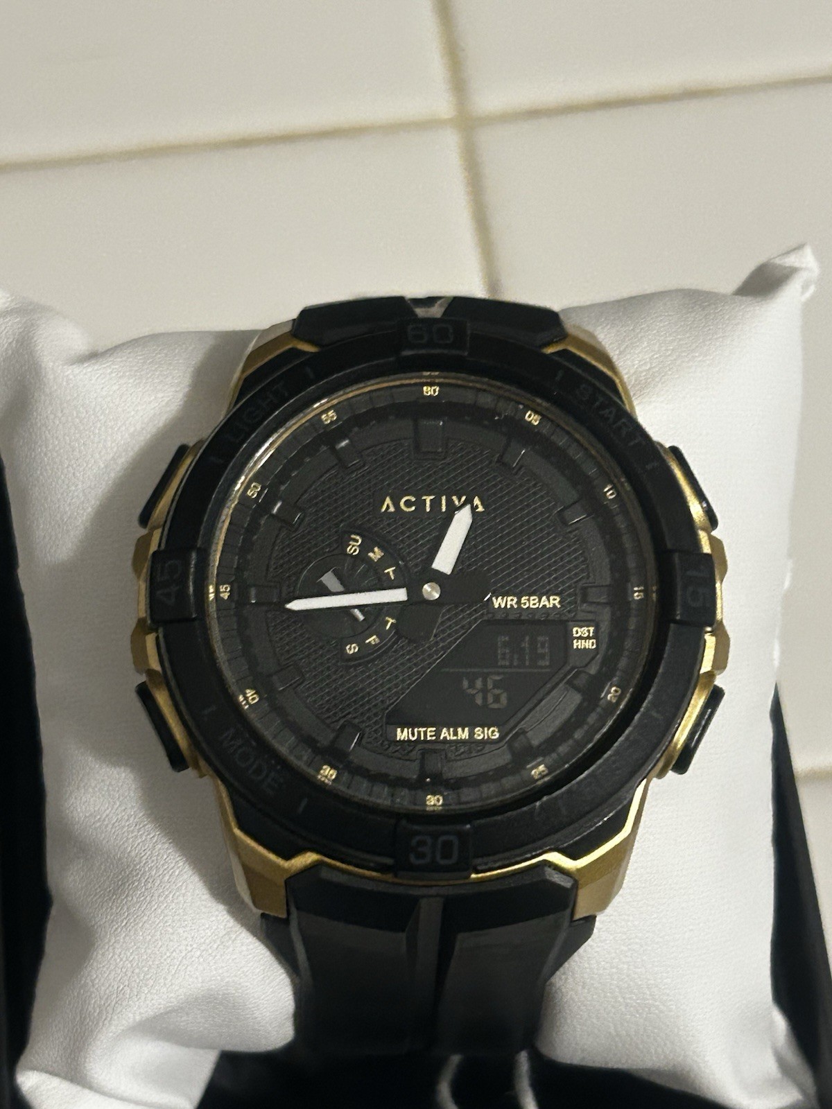 Activa Spry X Invicta Digital Essentials Men 53mm ABS Gold & Black