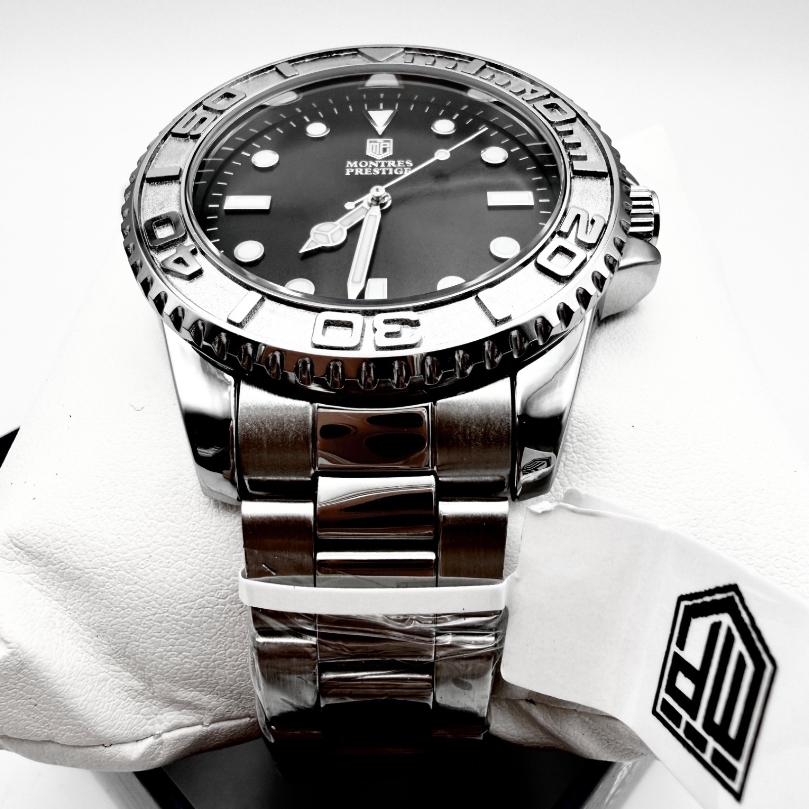 NEW MONTRES PRESTIGE x INVICTA Men’s Submariner Black Stainless Steel Watch 43MM