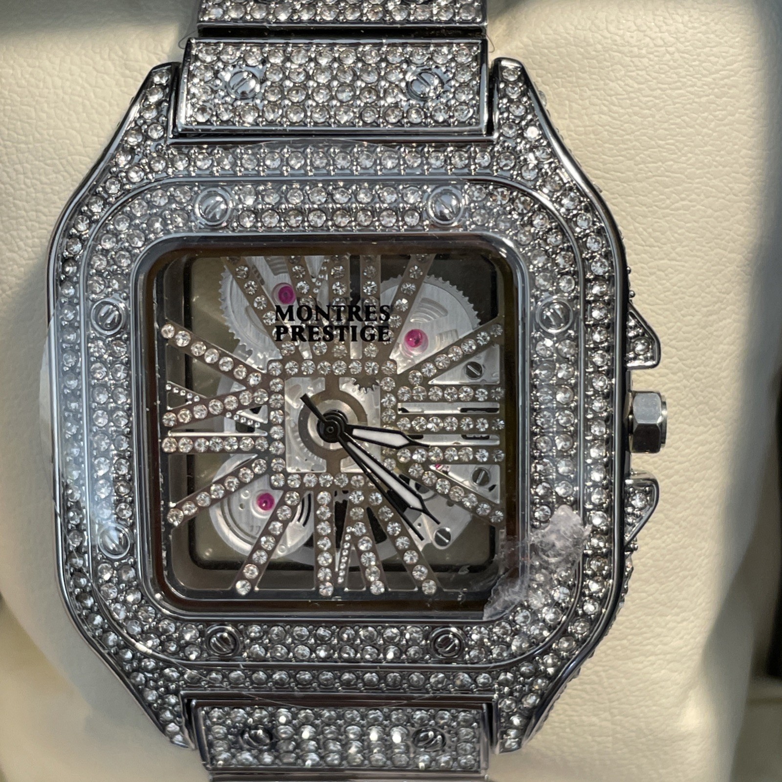 Skeleton Dial Iced Out Diamond Designer Fashion watch Montres Prestige MPW-0136