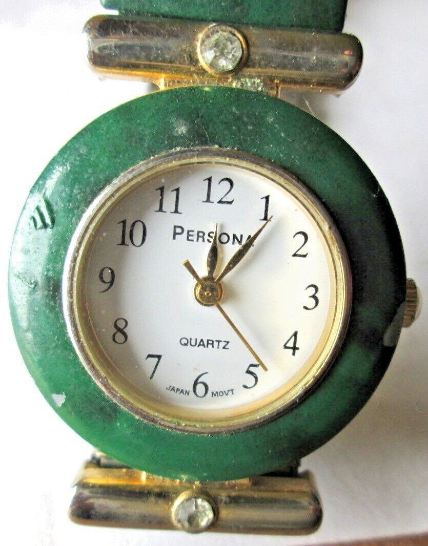 VINTAGE LADIES PERSONA QUARTZ, WORKING, NEW BATTERY, 23MM CASE, 12MM BAND, USED