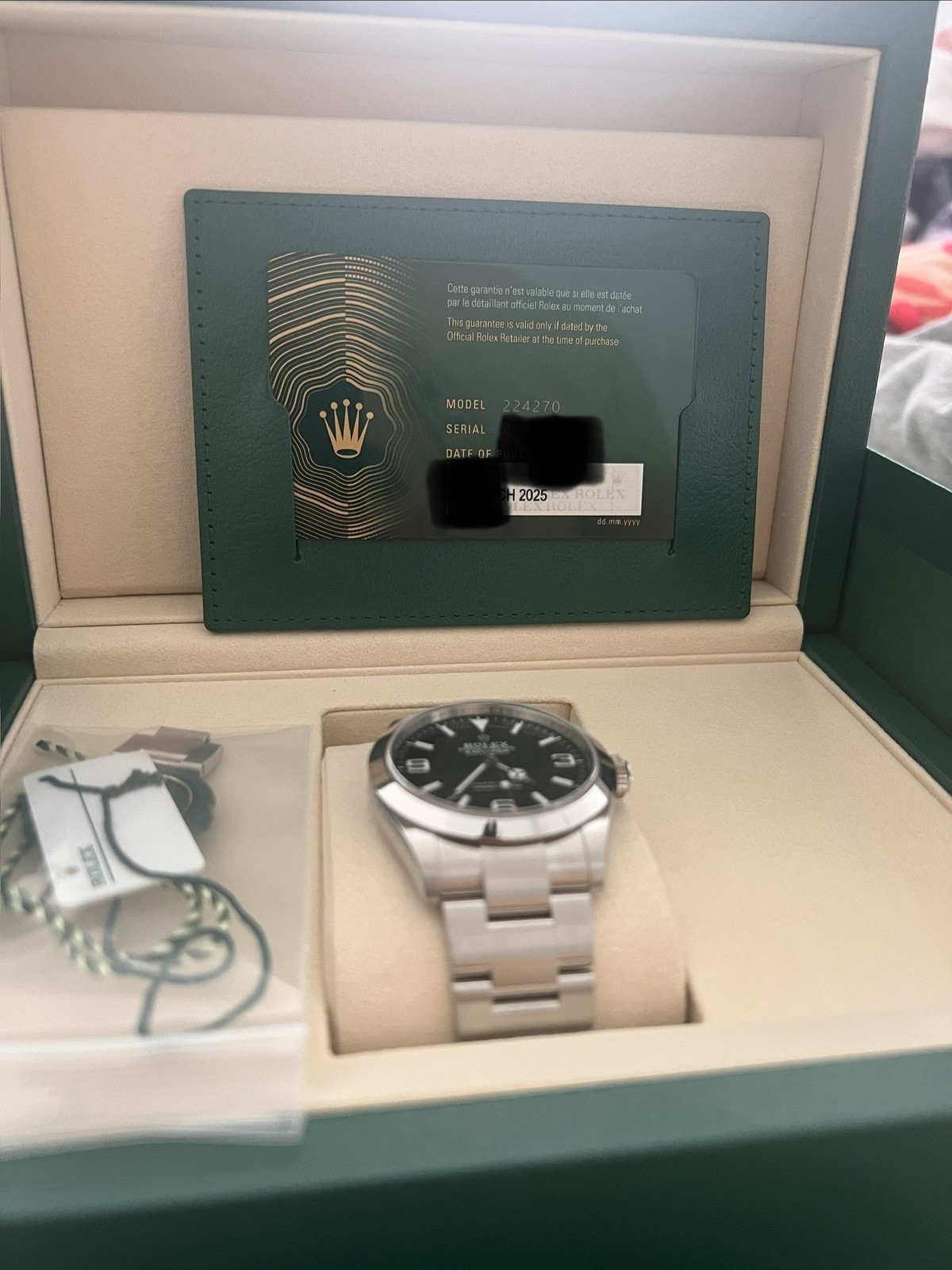 Rolex Explorer 40mm Black Dial Stainless Bracelet Auto Box & Papers