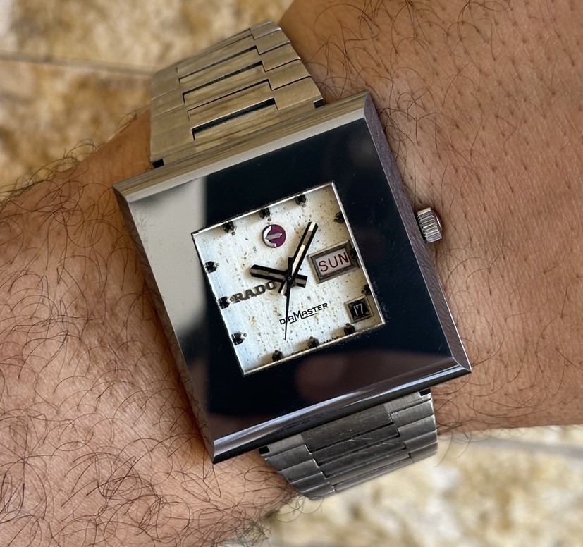 Rare Vintage Rado DiaMaster 10 Automatic TV Case Tungsten Watch Original Box 37m