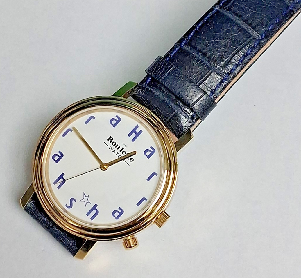 ROULETTE Men’s QUARTZ Watch Rotating Roulette Wheel on back
