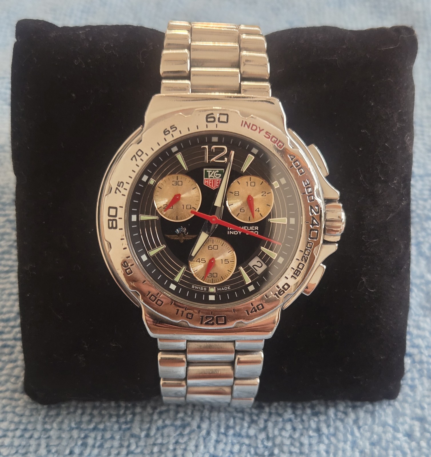 Tag Heuer Formula 1 Indy 500 CAC111B Date 200M Black Quartz 42mm Mens Watch