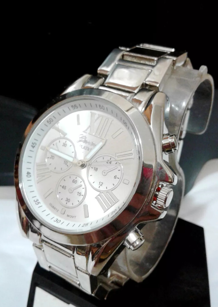 Silver Simple Basic Geneva Wrist Band Link Bracelet Watch Fashion Metal NEW