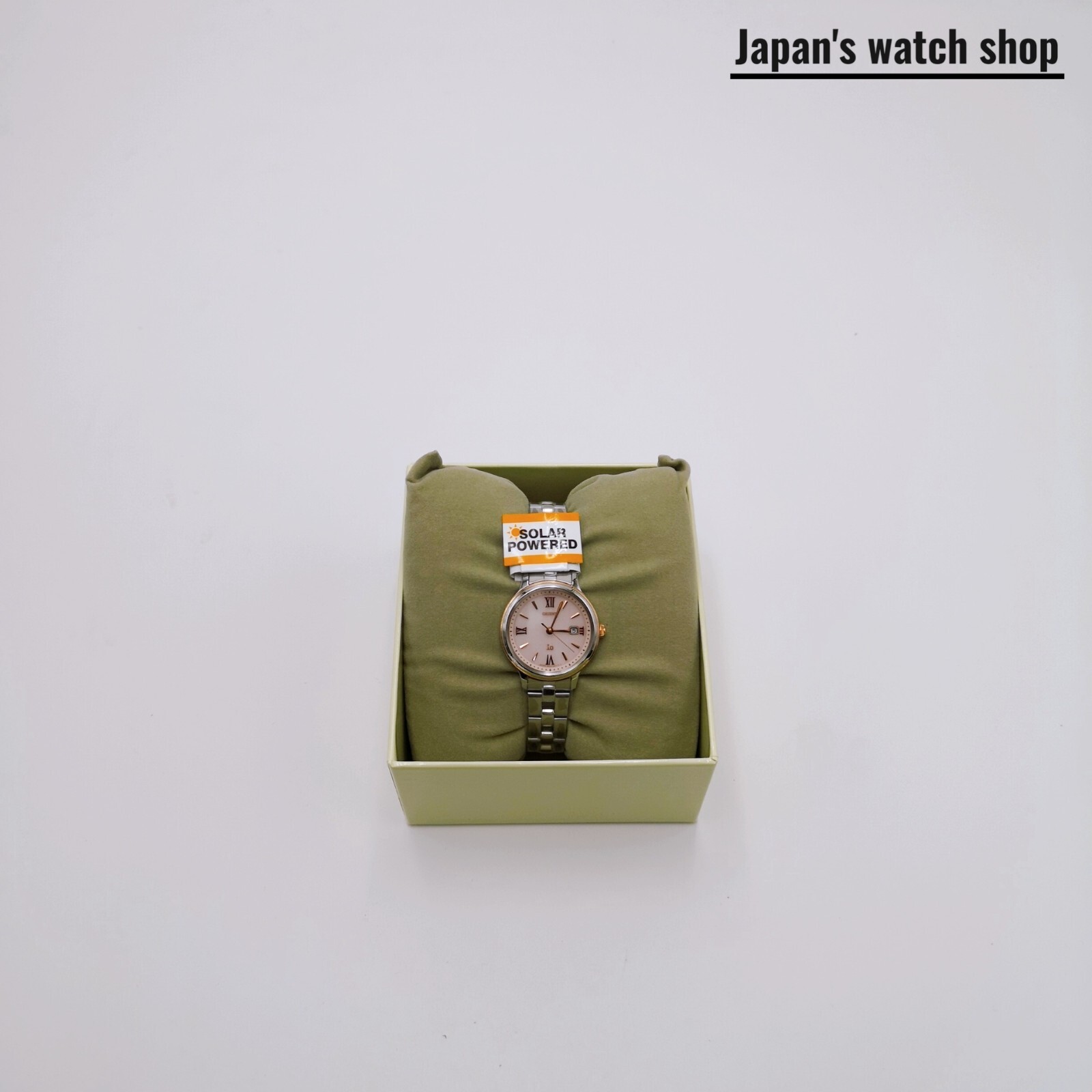 ORIENT iO NATURAL & PLAIN LIGHTCHARGE RN-WG0006P Pink Women’s Watch New in Box