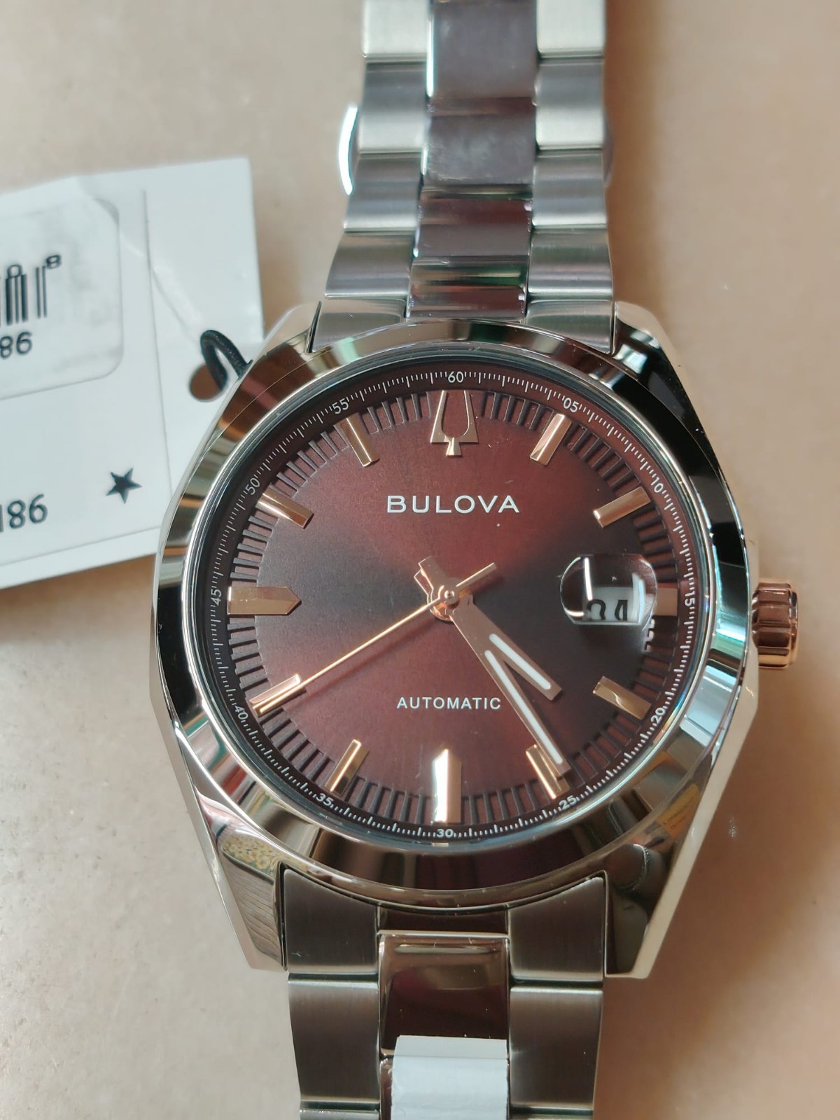 Bulova Surveyor Automatic Red Watch New Mens