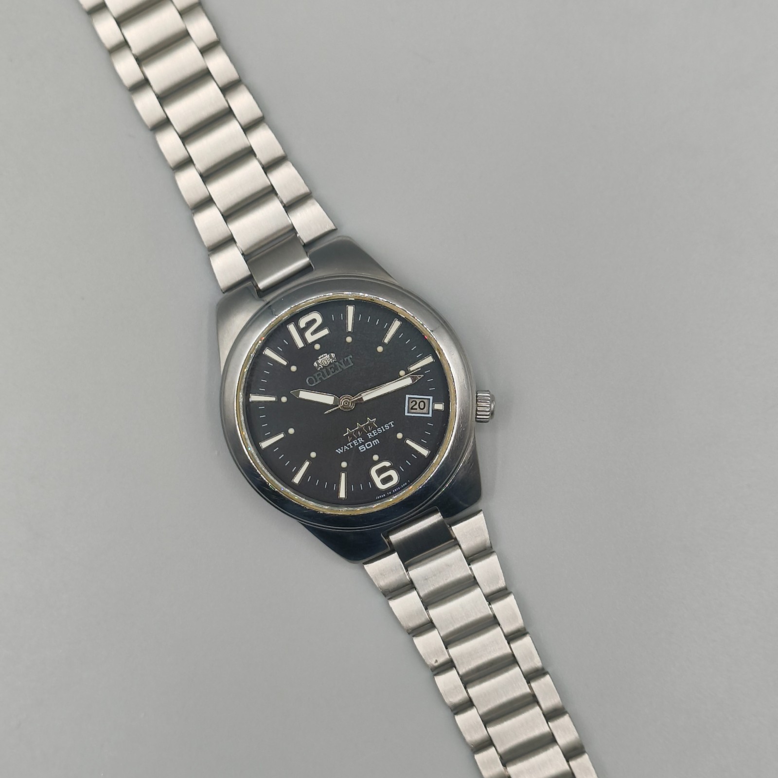 Vintage Orient Automatic Black Men’s Watch 37 mm Case Japan Made