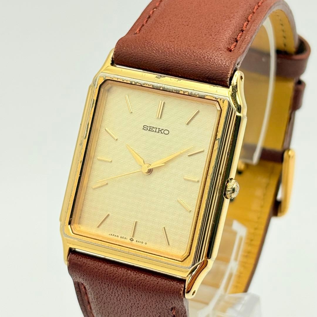 Seiko 5E31-5A10 Quartz Men’s Wristwatch Used Japan Vintage Analog Watch