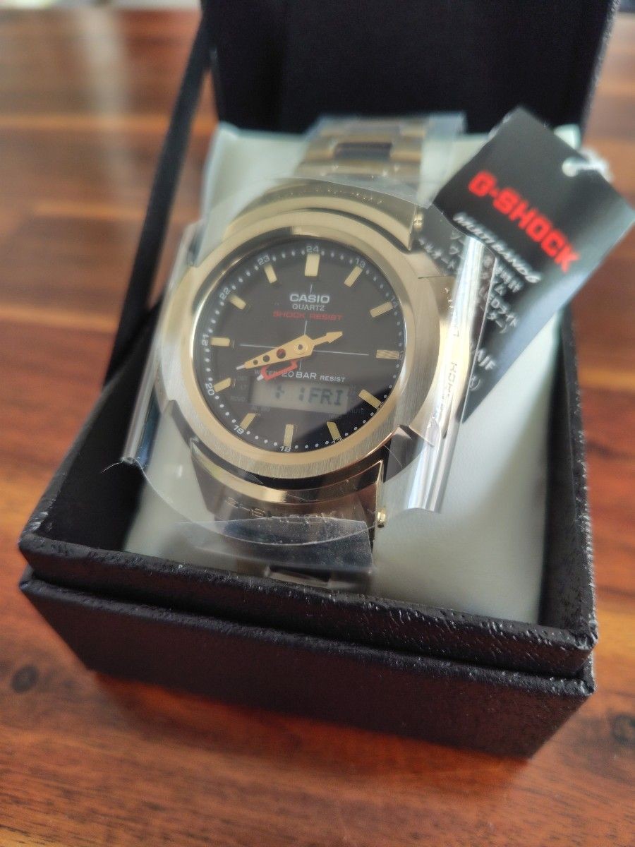 New AWM 500GD 9AJF Gold Radio Solar Casio G-Shock Digi Analog AW 500 with Tag