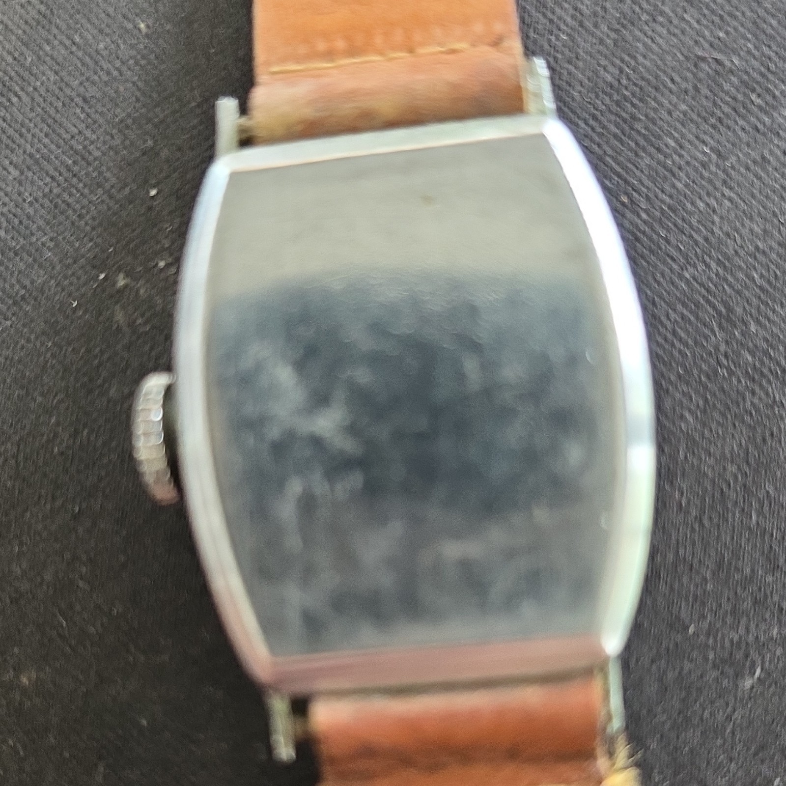 Roy Rogers Trigger Vintage Manual Wind Tonneau Watch Green Cartoon Dial Brown