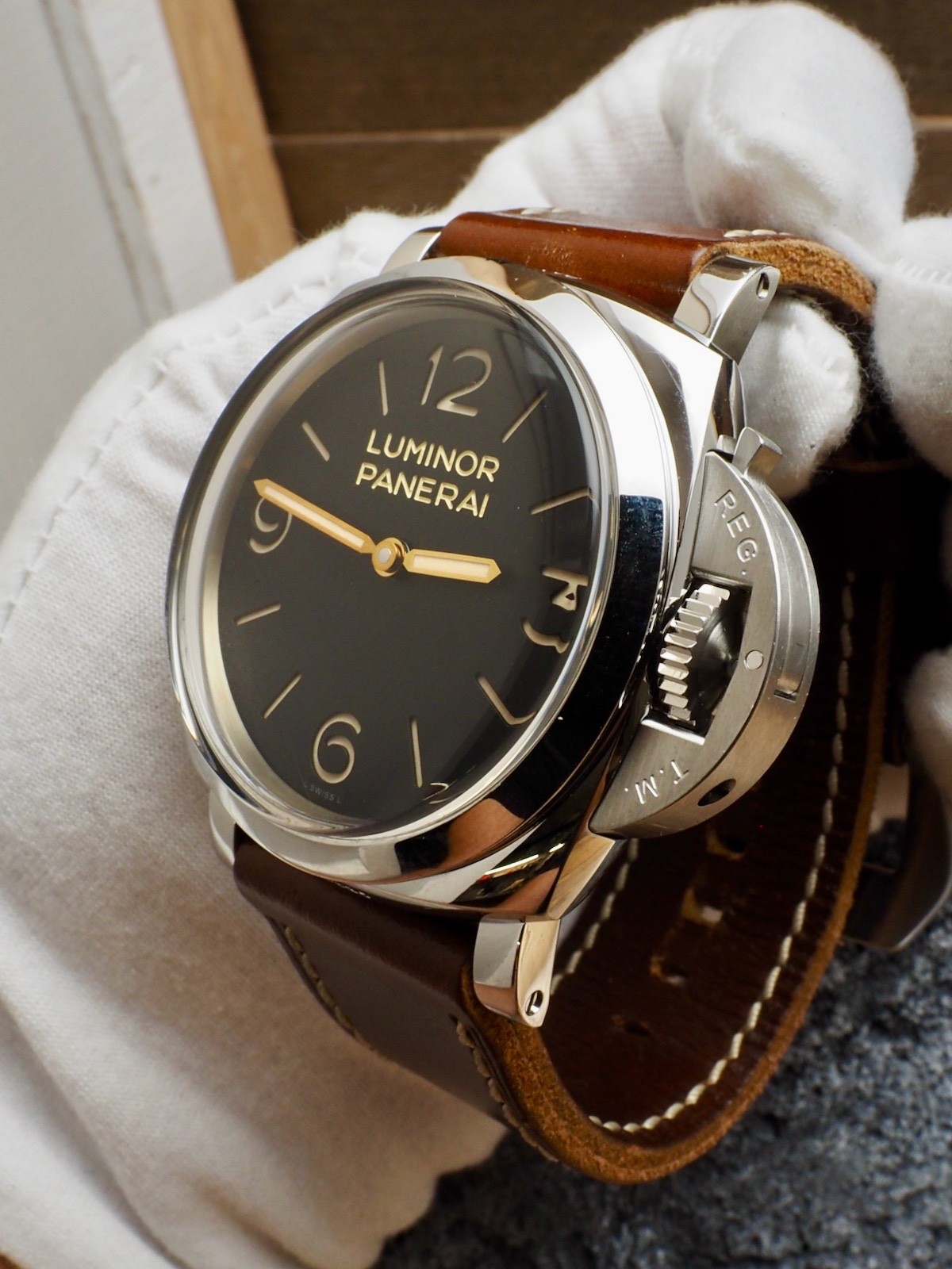 Panerai Luminor 47 Pam00372 Plexi Crystal P Serial 95% LNIB UNPOLISHED Case!