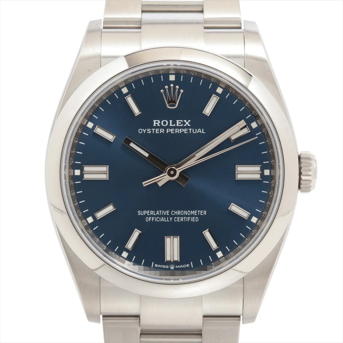 Rolex Oyster Perpetual 36 126000 SS SS AT bright blue dial 1 Extra Link