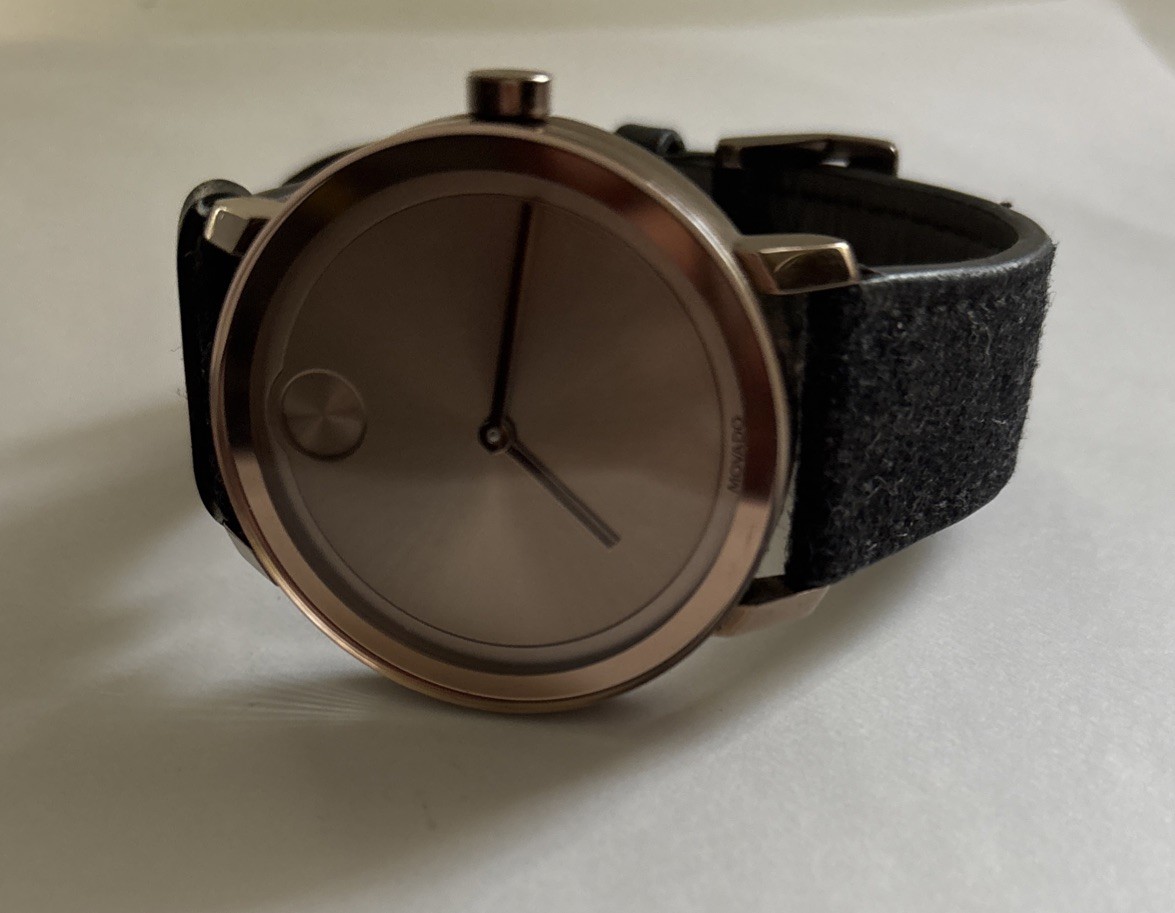 Movado Bold Bronze Ion-Plated Stainless Steel Fabric Leather Men’s Watch