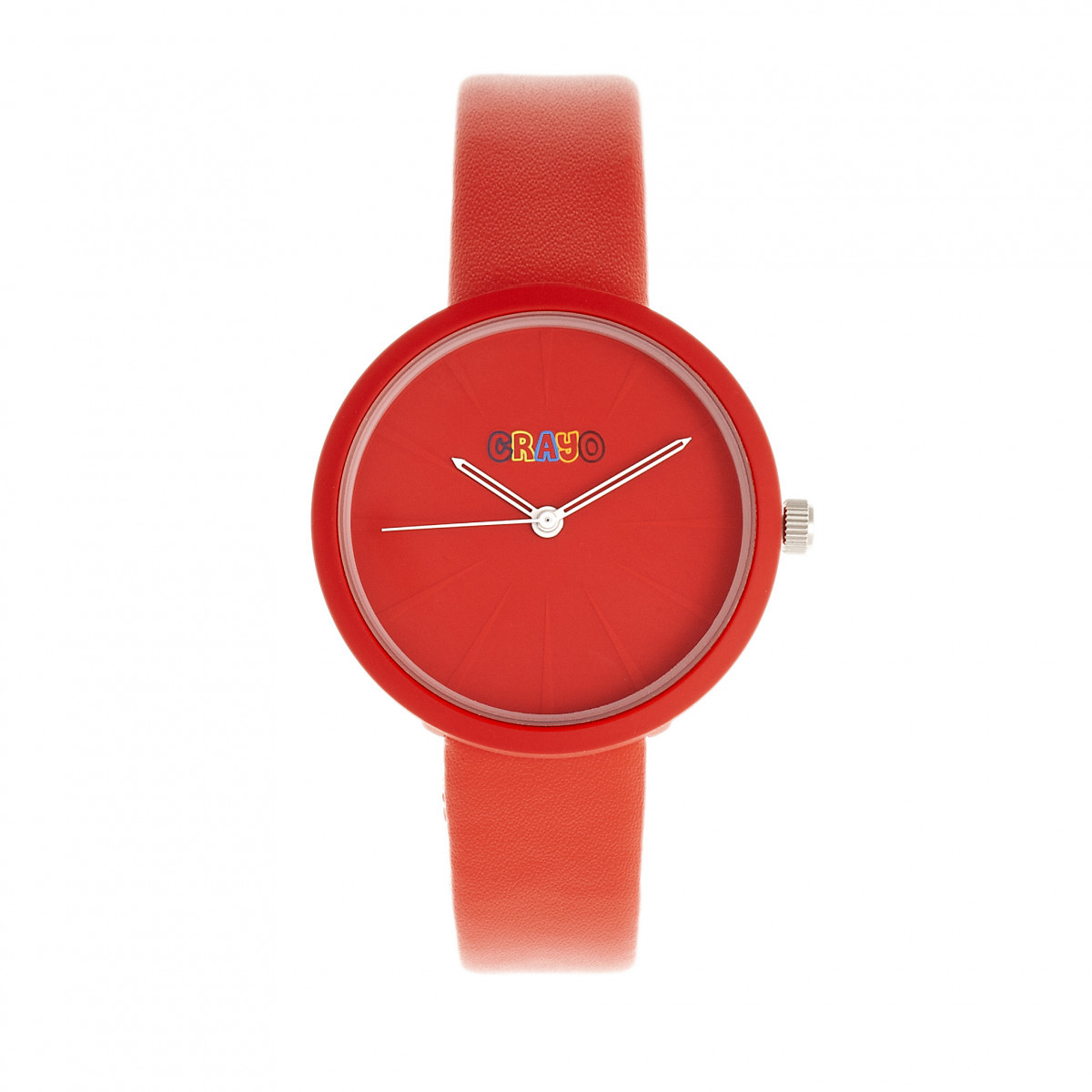 Crayo Blade Red Leatherette Strap Unisex Watch CRACR5403