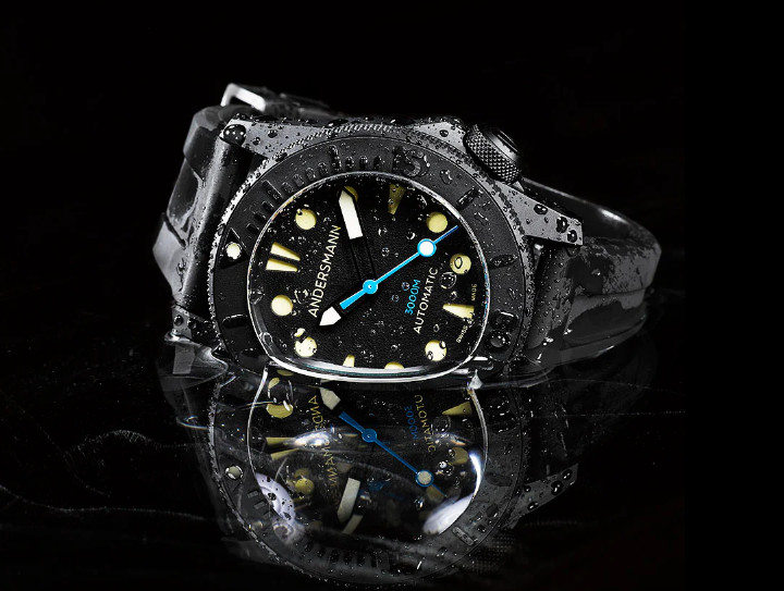 Andersmann Deep Ocean Black Titanium 3000 mt diver Brand New 2 years warranty