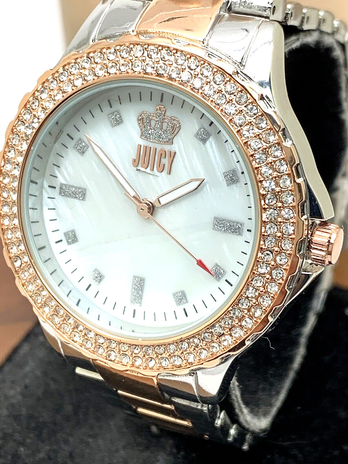 Juicy Couture Women’s Watch JC/5001 Quartz White Dial Rose Gold Silver