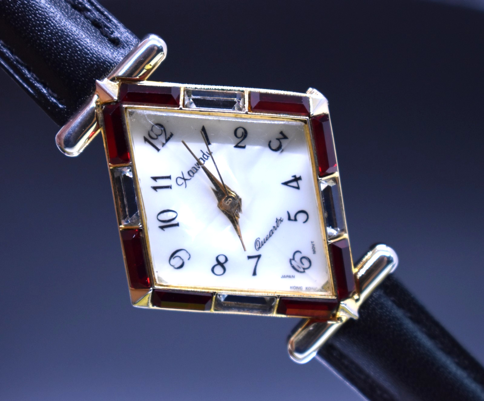 Vintage Xanadu Diamond Shaped Watch Women Prism Geometric Crystal Rhinestones