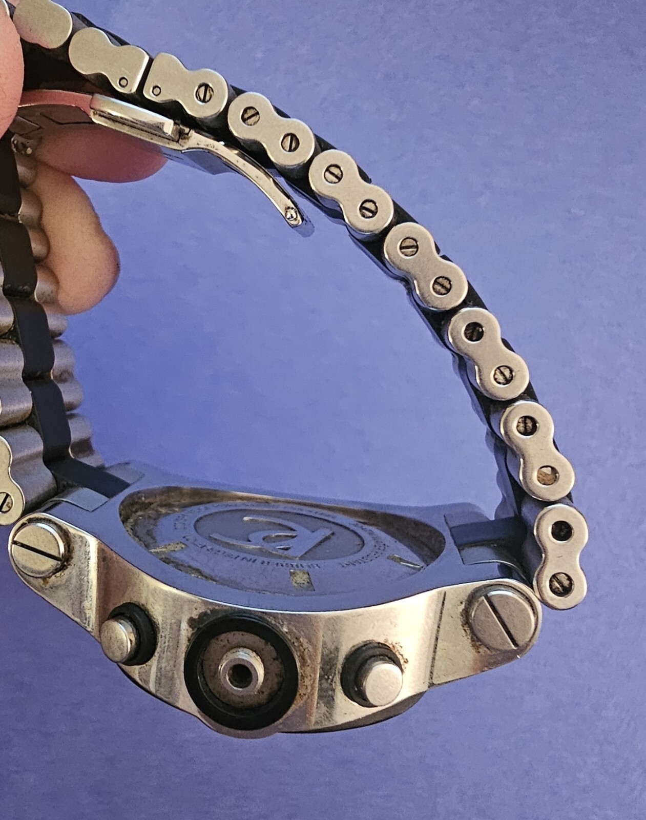 Renato Collezioni RubberIntegration Blue CarbonFibre Dial Working Box READ!