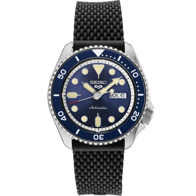 NEW Seiko 5 Blue Dial SRPD93 Automatic Rubber Strap Watch (WARRANTY)