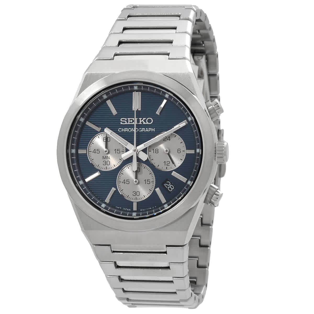 Seiko Sport Chronograph Quartz Blue Dial Men’s Watch SSB453P1