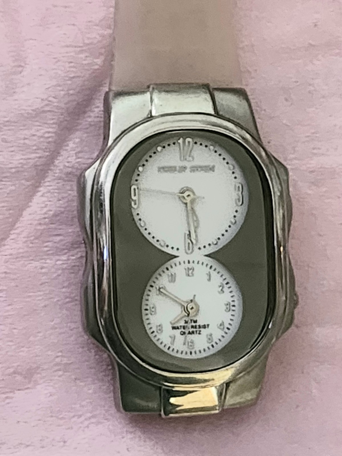 Philip Stein Teslar Dual Time Stainless Watch Five Bands NEW