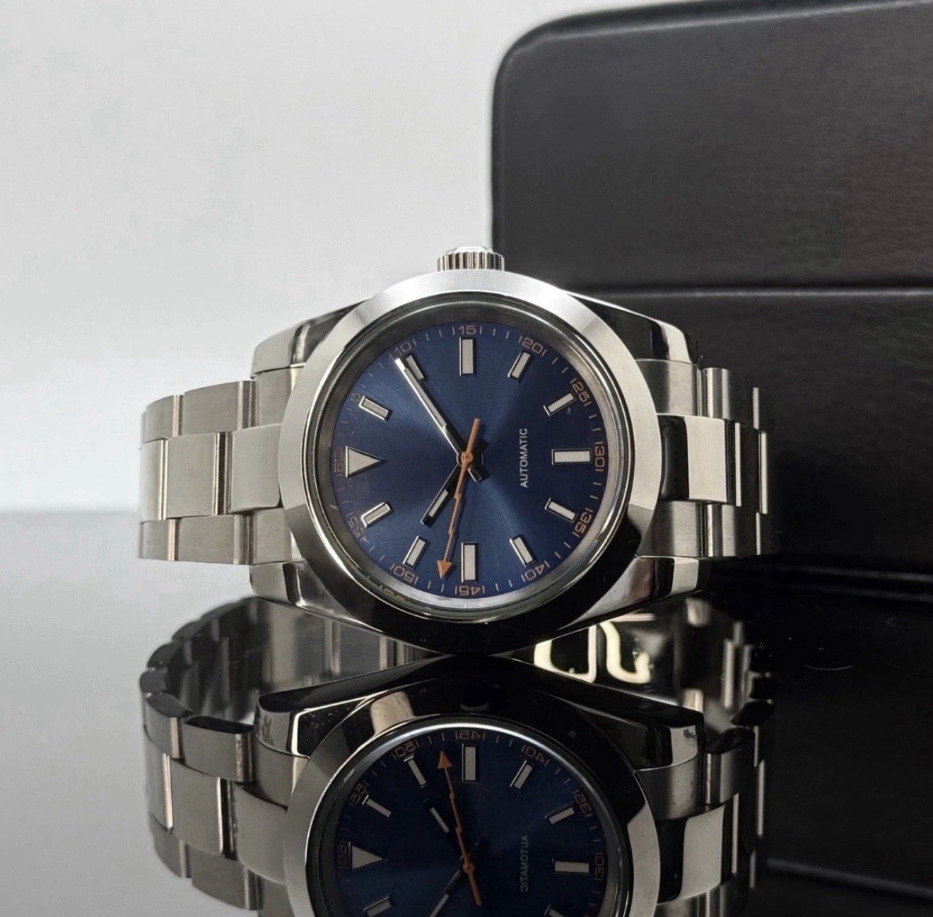 Custom 39mm Z-Blue “Green Crystal” Style Mod Watch w/ NH35 Automatic